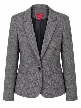 212 Collection Black Plaid One Button Tailored Blazer Womens Size 14 NWT